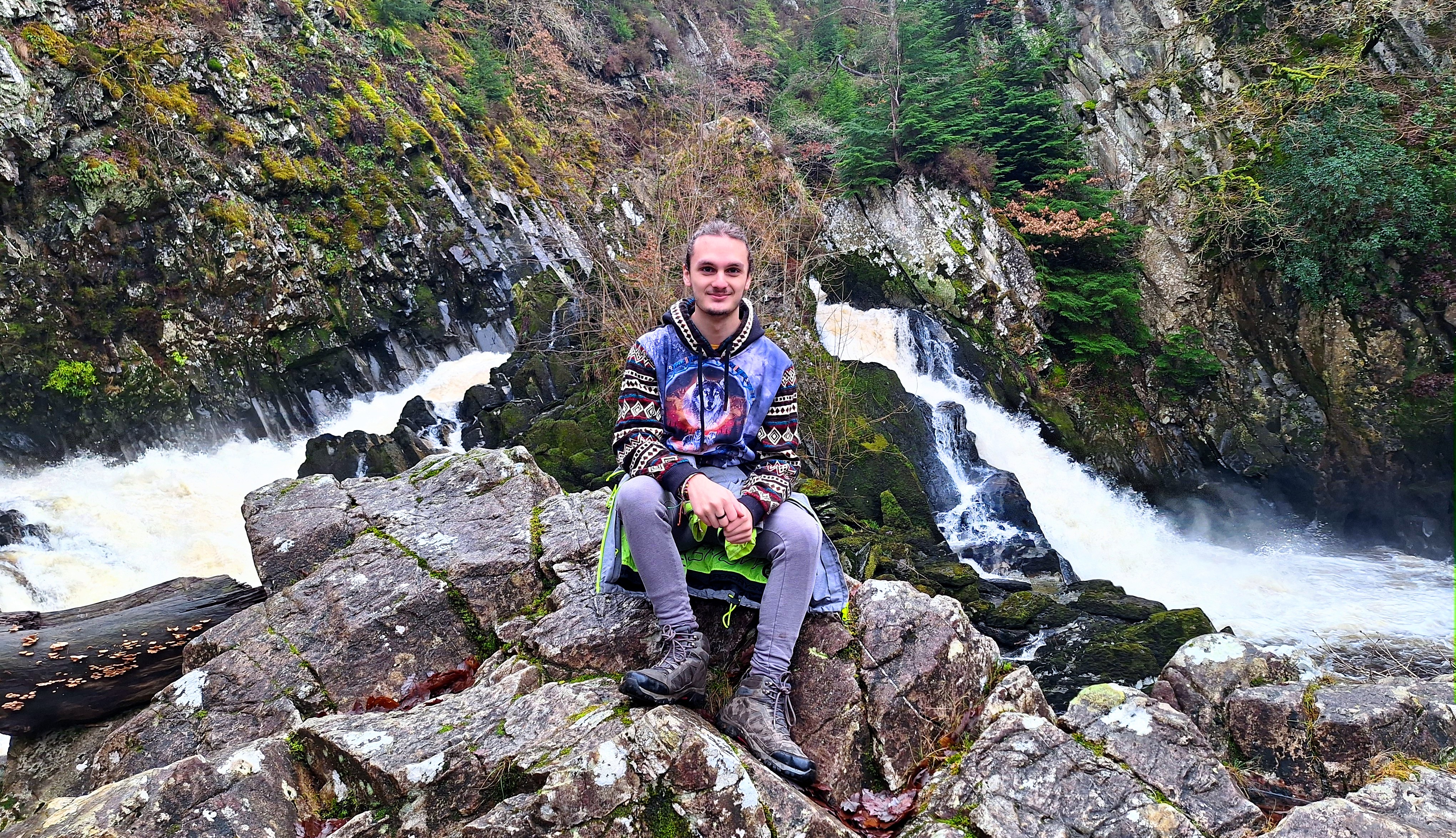 A picture of myself at the conwy falls.