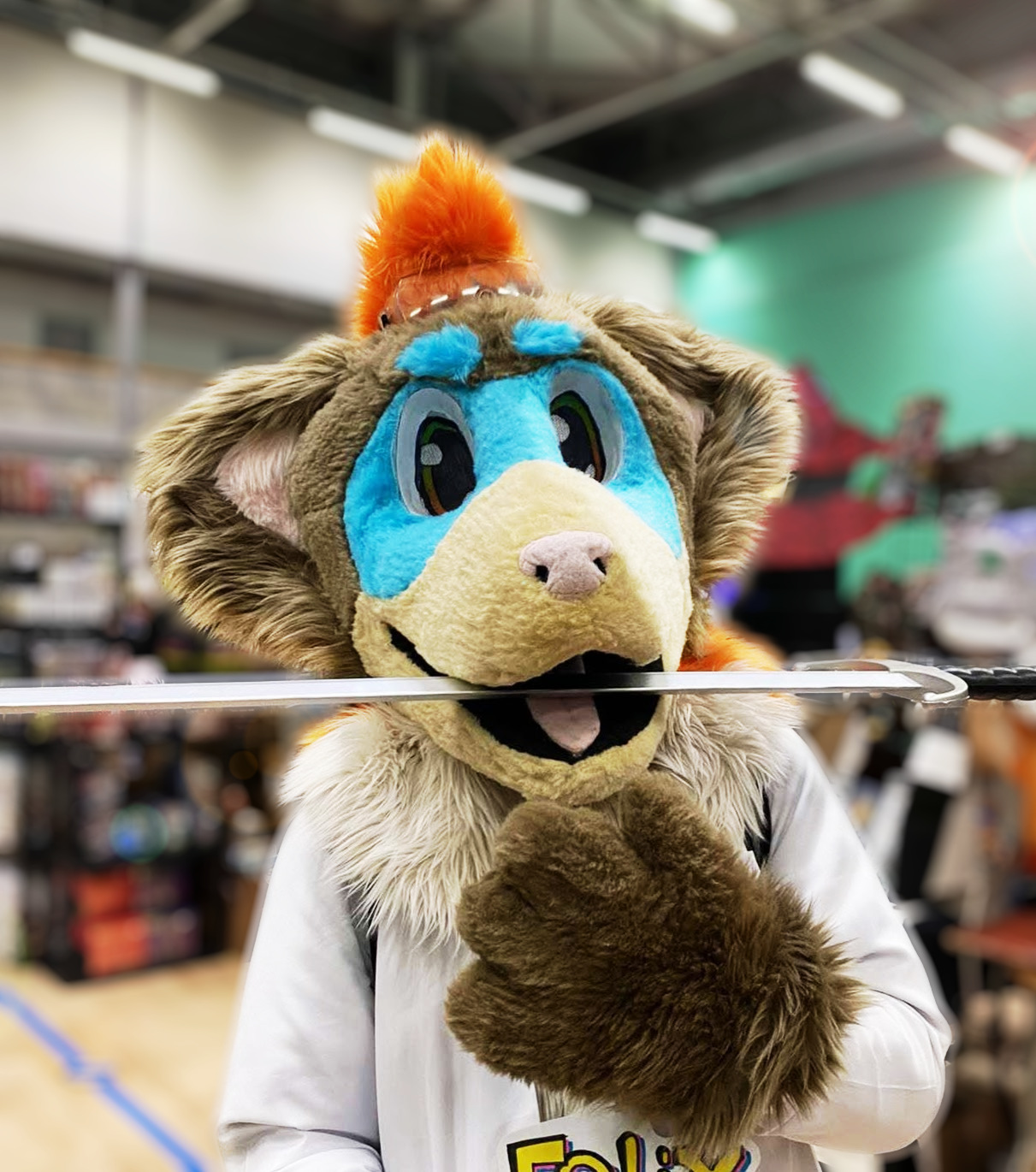 A picture of Felix (my science persona) at the Manchester Anime and Gaming Convention 2023